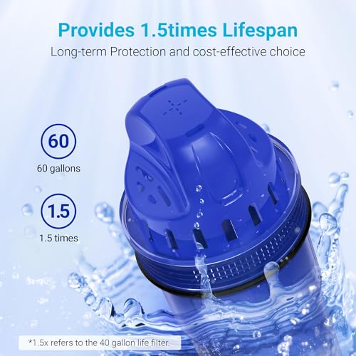 Pitcher Water Filter Replacement - NSF Certified 60-Gallon Filters (4-Pack)