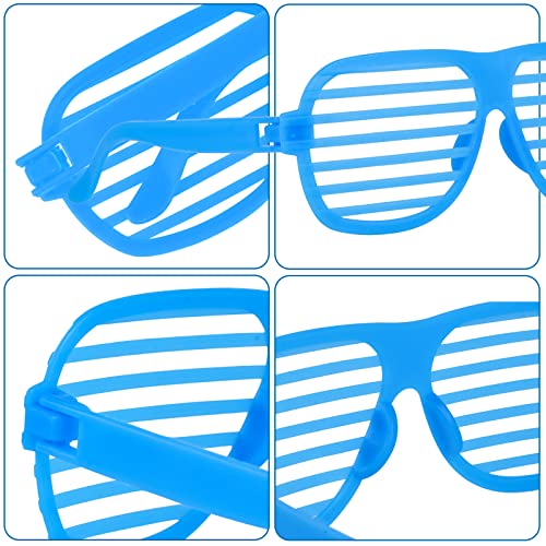 15-Pack Neon Shutter Shades Party Glasses for Kids and Adults 80s Theme