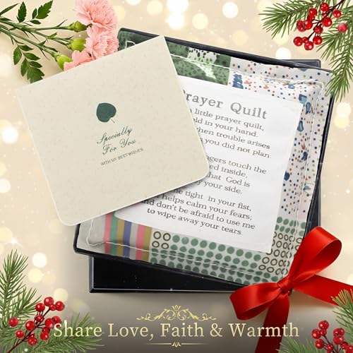 Pocket Prayer Quilt with Cross & Greeting Card - Faith Gift