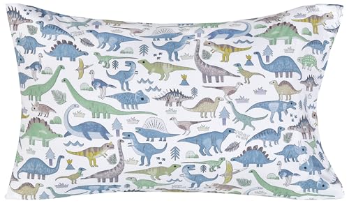 Dinosaur World Twin Sheet Set - 3-Piece 100% Cotton Bedding for Kids