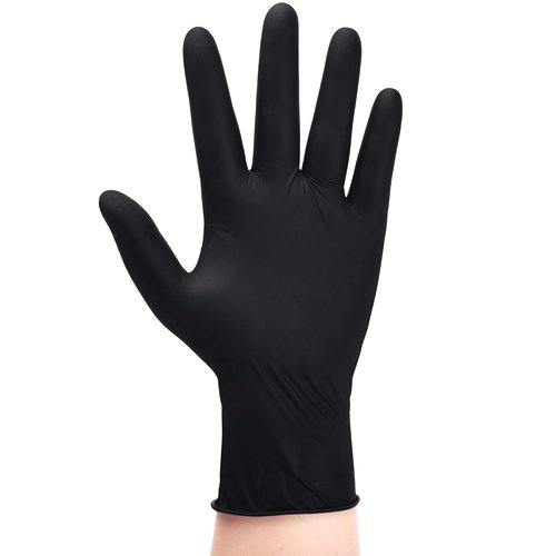 Black Vinyl Exam Gloves - 4 Mil Thickness | Nitrile Exam Gloves - 5 Mil, 100-Count (Medium)