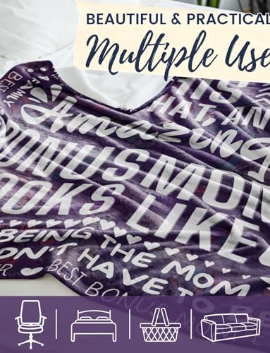 Amazing Bonus Mom Stepmom Gifts Soft Throw Blanket 60x80 Inches - Huglanket