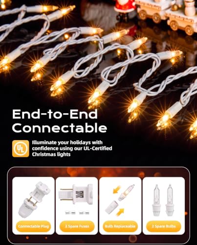 Brightown Outdoor Christmas Lights 100 Count 20Ft Incandescent String Lights
