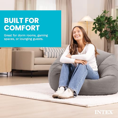 Beanless Bag Inflatable Lounge Chair - Corduroy Textured Vinyl, 220lb Capacity