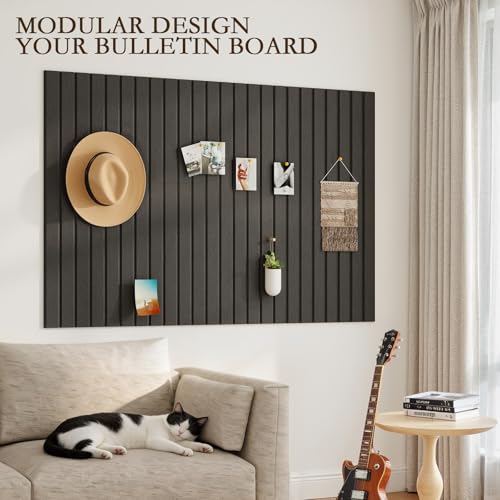 6 Pack Self-Adhesive Felt Bulletin Board Tiles, 12x12 Inch Wall Pin Board