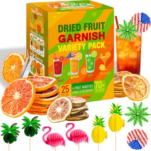 Dehydrated Citrus Slices Set, 70+ Pieces Dried Fruit for Cocktails & Baking