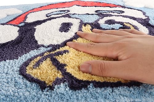Bluey Kids Bath Rug 20 x 30 - Non-Slip Tufted Plush Mat with Latex Backing, Official Licensed Blue - Bluey