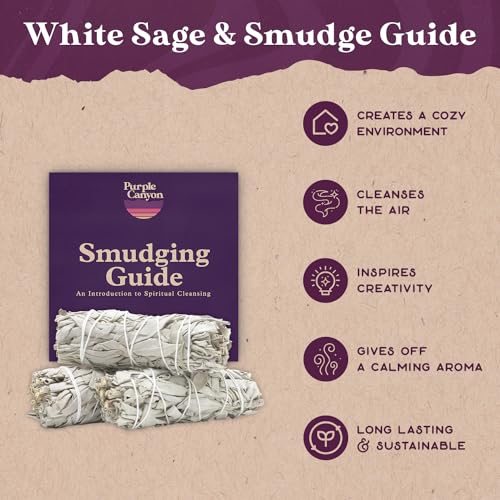 4-Inch California White Sage Smudge Sticks for Cleansing - 3 Pack