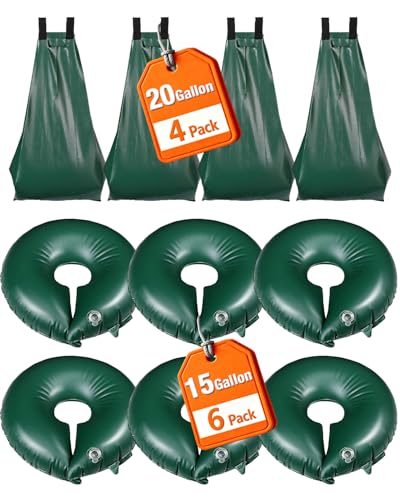 20-Gallon Slow Release Tree Watering Bags - Drip Irrigation Rings (10-Pack)