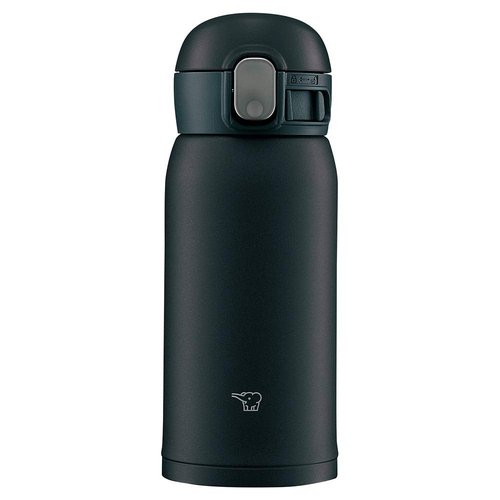 Zojirushi SM-WA36-BA Zojirushi Water Bottle, One-Touch Stainless Steel Mug, Seamless 0.36L Black