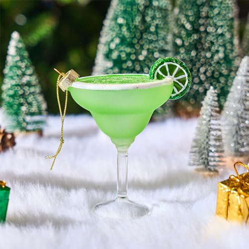Joiedomi Mini Margarita Christmas Ornament - Fun Cocktail Glass Holiday Decor