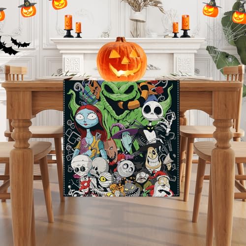 Ghost Pumpkin Halloween Table Runner 13x108 Inches for Home Decor - Farmnall