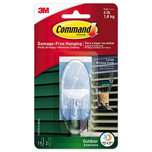 Large Clear Wall Hooks with Adhesive Strips - Damage Free Hanging