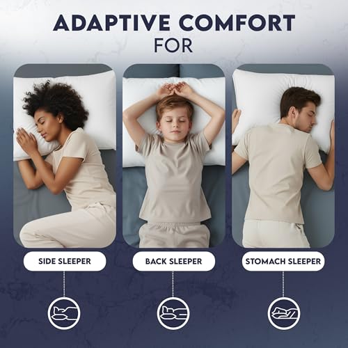 Utopia Bedding Queen Size Bed Pillows Set of 2 - Fluffy Down Alternative Hotel Pillows