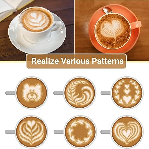 Stainless Steel Milk Frothing Pitcher (600ml/20oz) with Latte Art Pen
