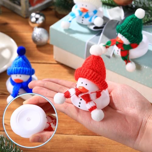 Jerify 24 Pack Christmas Snowman Rubber Ducks - Winter Holiday Party Favors