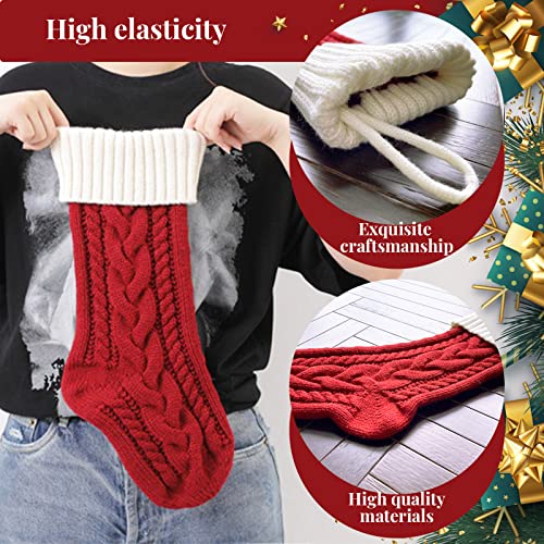 Personalized Christmas Stocking - 18 Inch Custom Embroidered Knit Stocking