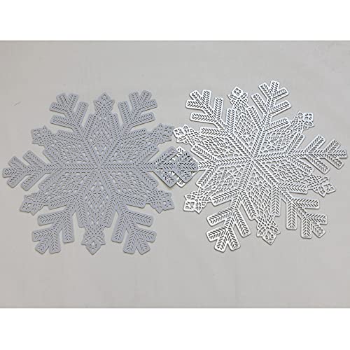 15x17in Vinyl Metallic Christmas Placemats Hollow Out Snowflake Silver - Set of 6 (Snowflake B Silver)