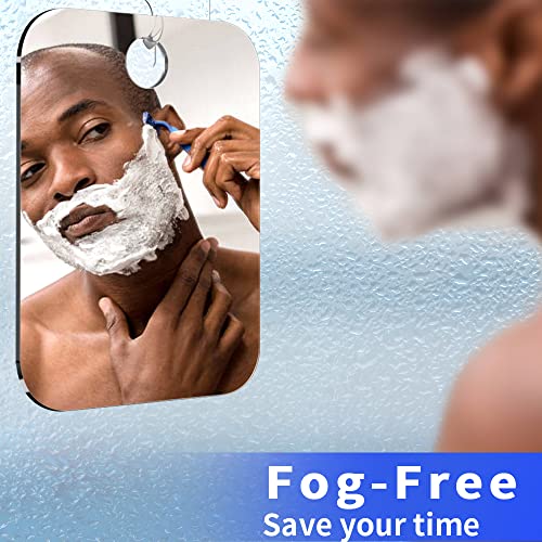 SAFEE MRROR Shatterproof Fogless Shower Mirror 10.7x8 Inch 2 Pack Unbreakable Bathroom Wall Mirror