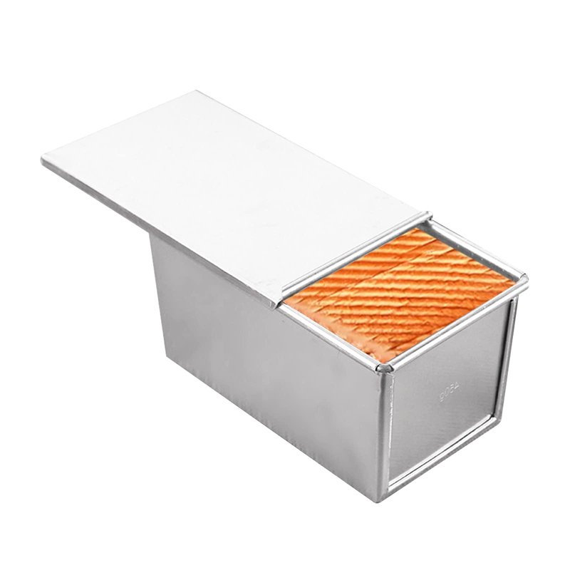 TA BEST Pullman Loaf Pan with Lid Aluminumed Steel Pullman Loaf Pan Commercial Grade Non Stick Bread Pan with Lid (13x4.3x4.8in)