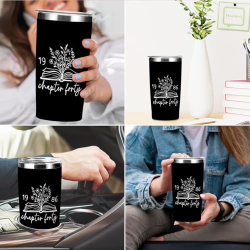 Jealance 1986 Tumbler for Men & Women 20oz Insulated Stainless Steel Travel Mug - Black, Model 1133
