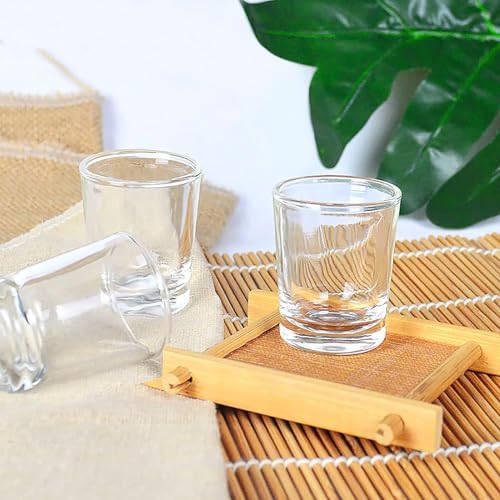 30 Pack Clear Shot Glasses Set with Heavy Base for Whiskey Vodka Tequila