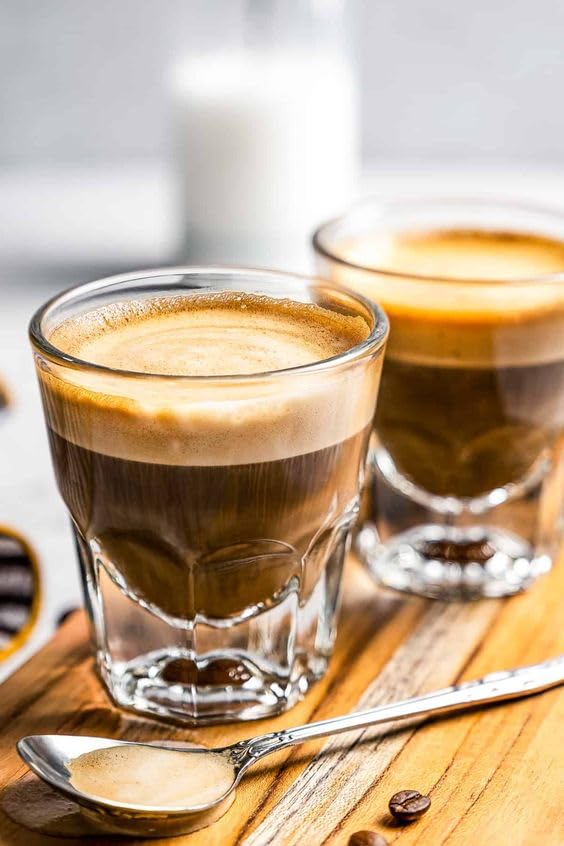 Necessia 4.5oz Premium Tempered Glass Espresso Cups – Set of 2, Durable Barista-Grade Coffee Glassware