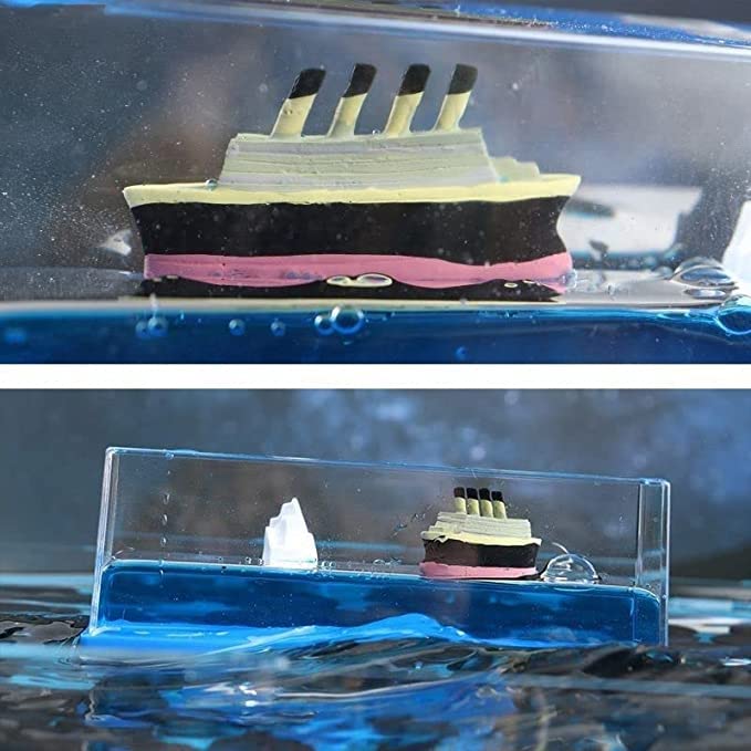 Unsinkable Cruise Ship Liquid Motion Desk Toy & Sensory Fidget Decor