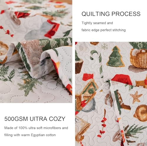 Christmas 5-Piece Twin Daybed Bedding Set with Snowman & Tree