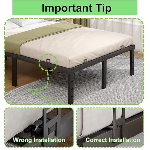 Non-Slip Mattress Stoppers for Bed Frame - Adjustable Retainer Bars (6-Pack)