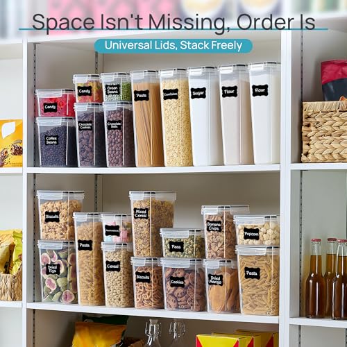 24-Piece Airtight Food Storage Containers Set with Lids & Labels