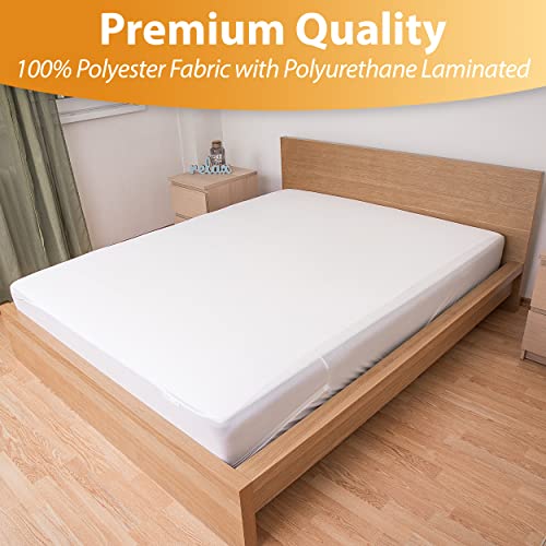 Waterproof Queen Mattress Protector - 6-Sided Encasement, Breathable Fabric