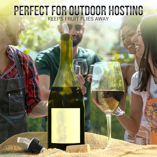 Esatto Liquor Pourers with Mesh Screen & Cork Adapters – 12 Pack