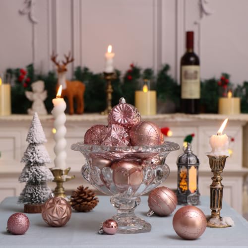 Pink Christmas Ball Ornaments 100Pcs Luxury Tree Decorations - Forsylvanas