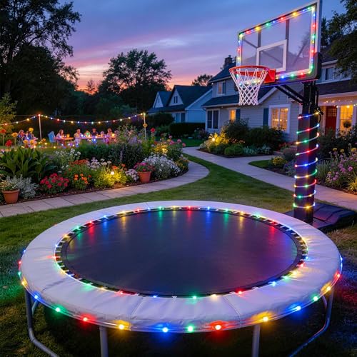 2 Pack Battery Operated LED Rope Lights, 66ft Waterproof String Lights