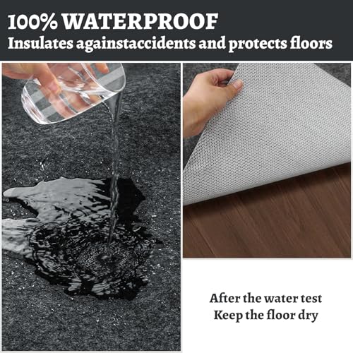 6x9 ft Waterproof Non-Slip Rug Pad for Hardwood Floors - Felt & TPR
