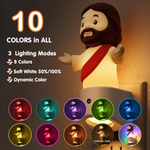 Color Changing LED Plug-In Night Light with Dusk to Dawn Sensor