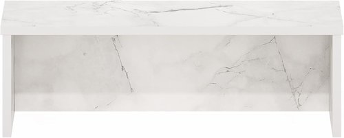 Furinno Helena Kitchen Organizer Shelf - Stackable Design, 18-Inch, Marble White Finish