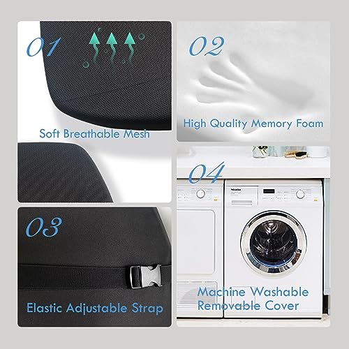 Memory Foam Lumbar Support Pillow for Car and Office Chair