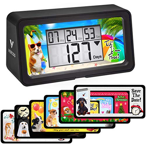 Life's Best Moments Dog Collection Countdown Clock Timer with Backlight - 9999 Days Digital Event Timer