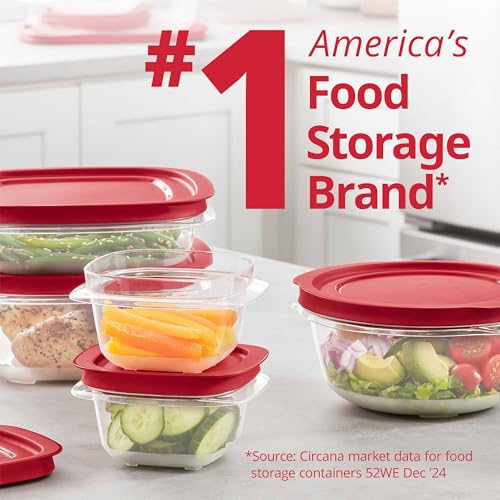 Stackable Plastic Food Storage Containers with Lids, 18-Piece Set