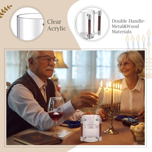 Netilat Yadayim Hand Washing Cup with Dual Handles, Shatter-Resistant Acrylic