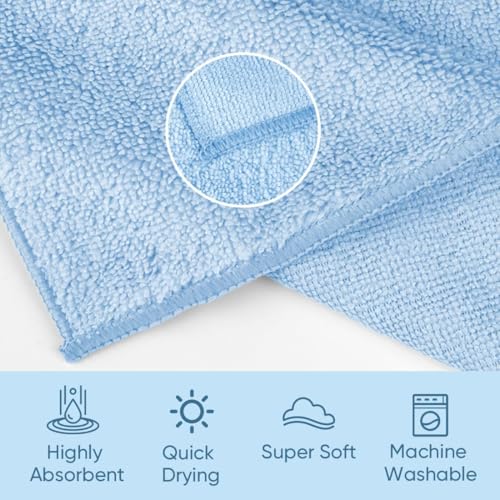 HOMEXCEL Washcloths 12PK, Ultra Soft&Highly Absorbent Face Towels,