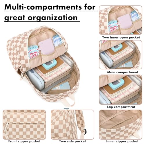 3-Piece School Backpack Set with Lunch Bag & Pencil Case - Fits 15" Laptop