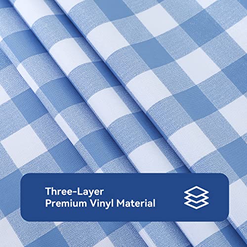 Rectangle Waterproof Vinyl Tablecloth, Buffalo Gingham Checkered Table Cover