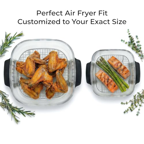 2-Piece Stainless Steel Crisper Rack Set for Air Fryer Bowls