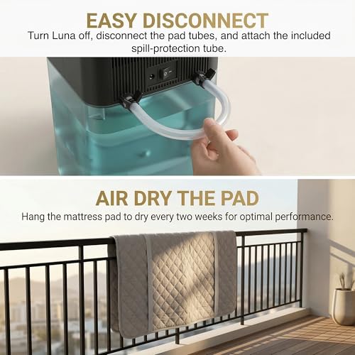 Luna Bed Cooling System for Hot Sleepers – Twin Size with Remote Control