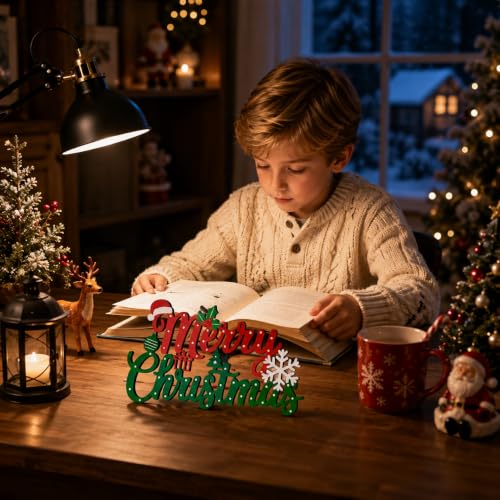 Christmas Wooden Sign - Festive Holiday Decor for Front Door, Wall or Tabletop