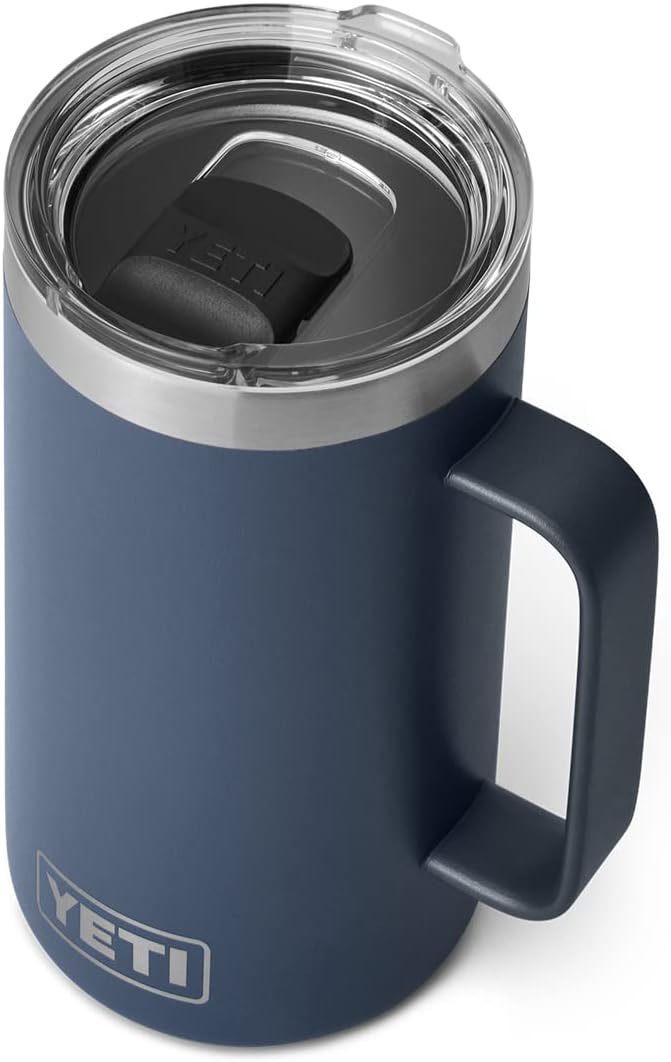 YETI Rambler 24 oz Mug - Vacuum Insulated Stainless Steel with MagSlider Lid for Ultimate Durability