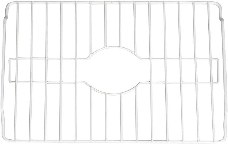 SOFINNI Sink Protectors for Kitchen Sink Bottom with White Coating Sink Grate Insert Grid Sink Bowl Drying Rack Steel Large (12.5" x 18")